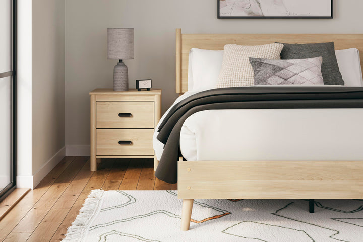 Cabinella Queen Platform Panel Bed - Beige (9)