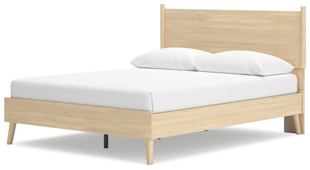 Cabinella Queen Platform Panel Bed - Beige (4)
