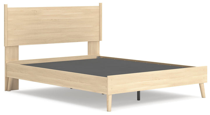 Cabinella Queen Platform Panel Bed - Beige (3)