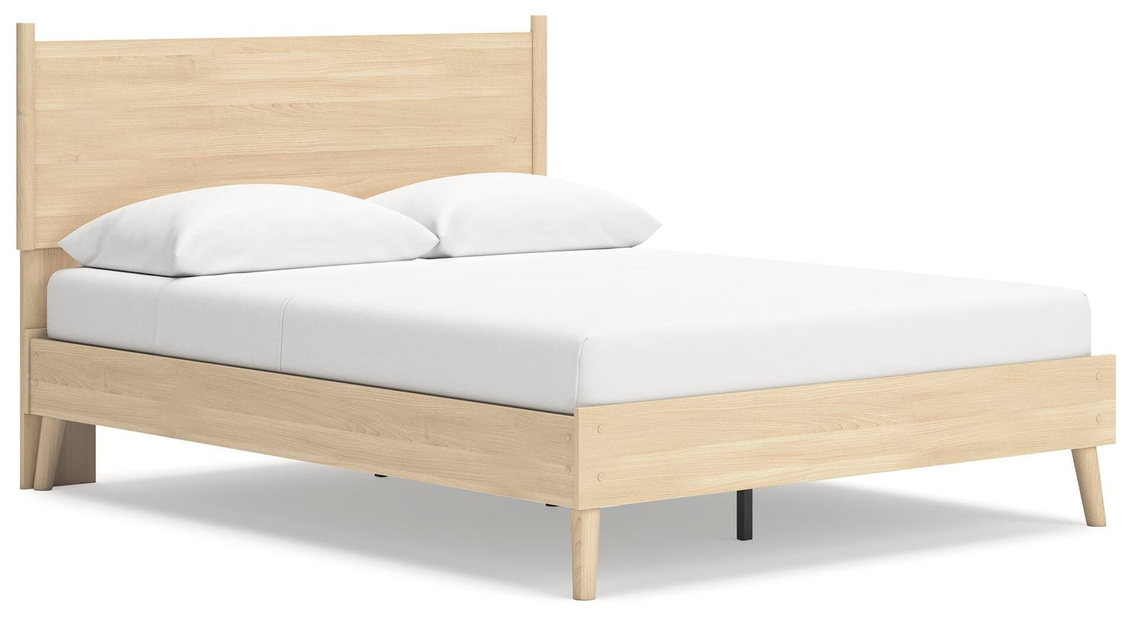 Cabinella Queen Platform Panel Bed - Beige (1)