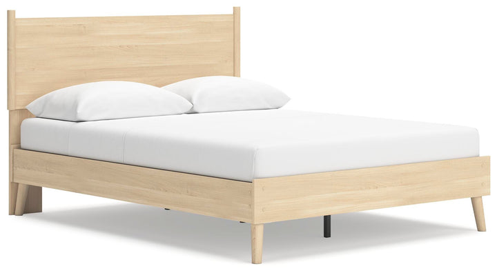 Cabinella Queen Platform Panel Bed - Beige (1)