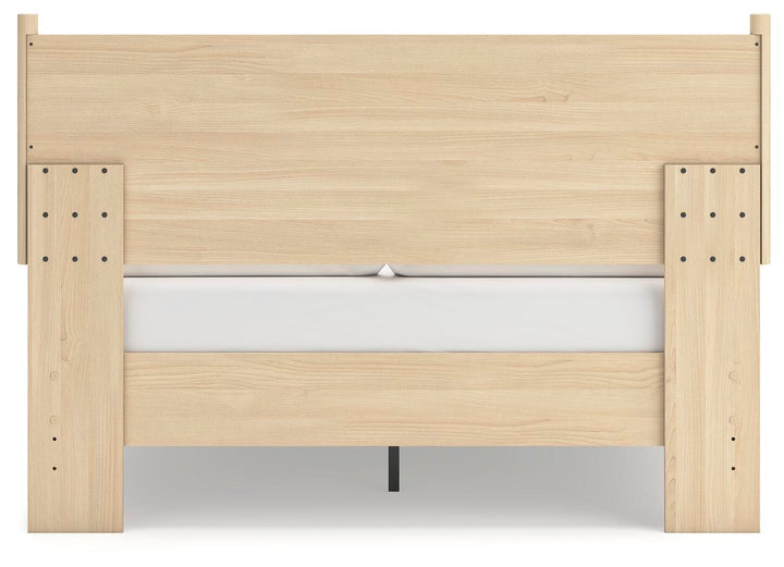Cabinella Queen Platform Panel Bed - Beige (6)
