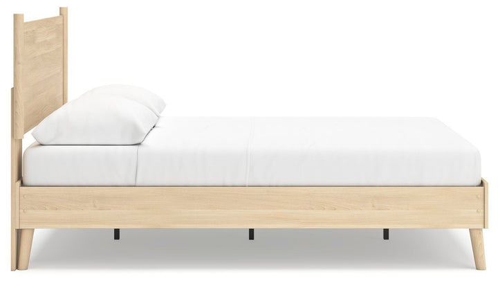 Cabinella Queen Platform Panel Bed - Beige (8)