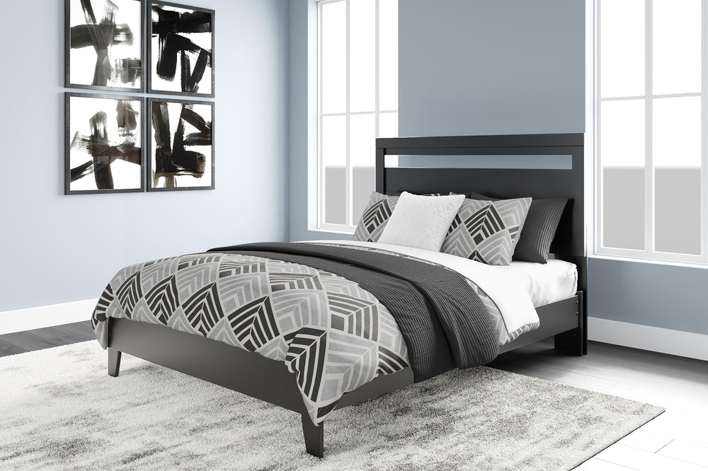 Finch Queen Panel Platform Bed with Dresser and Nightstand - Black (16)