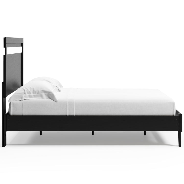 Finch Queen Panel Platform Bed - Black/Brown (6)