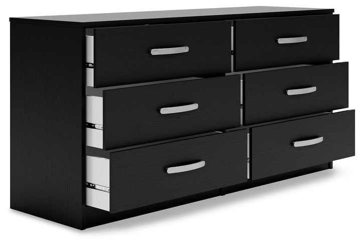 Finch Queen Panel Platform Bed with Dresser and Nightstand - Black (4)