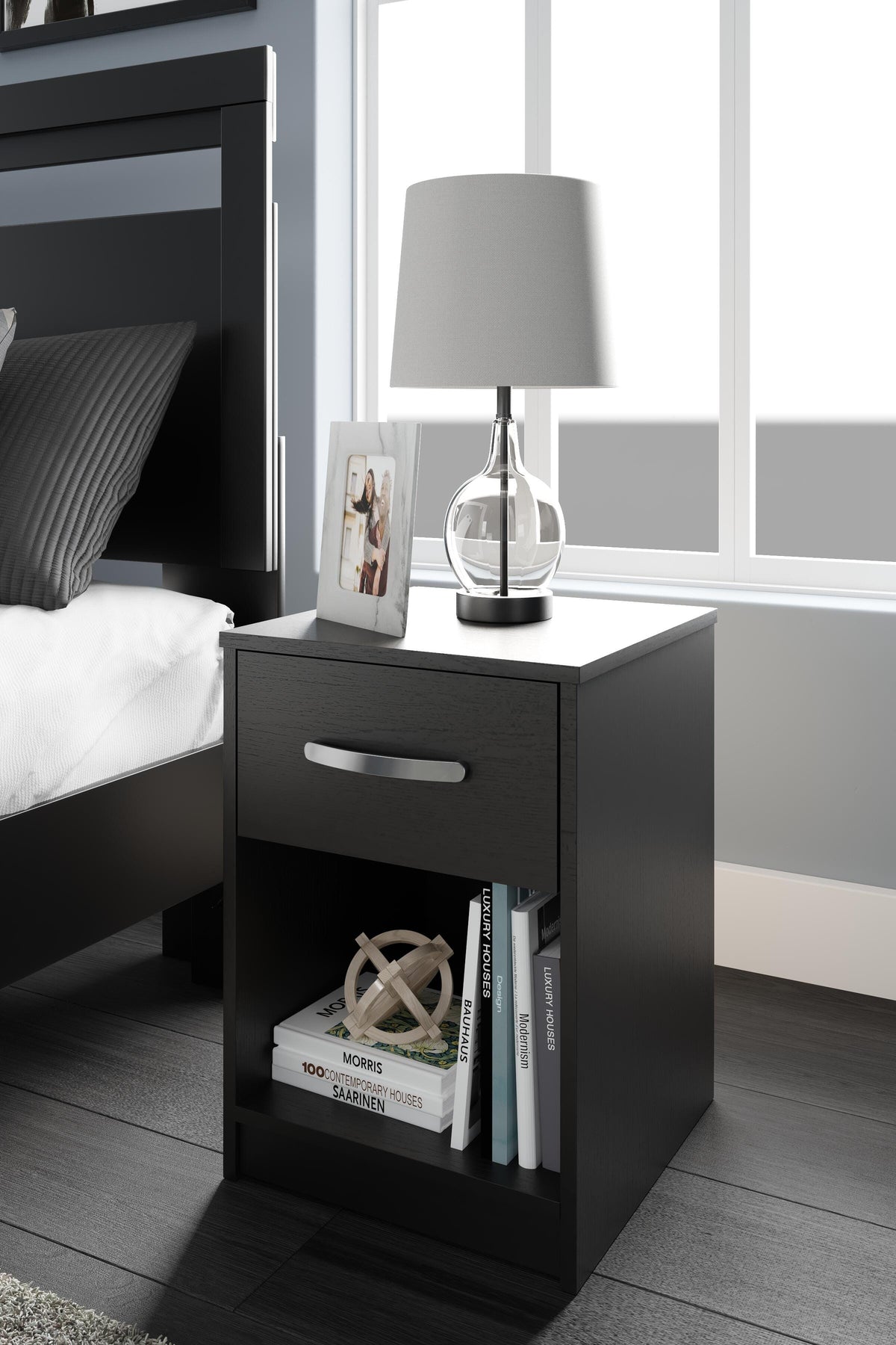 Finch Nightstand - Black (2)