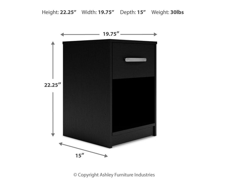 Finch Queen Panel Platform Bed with Dresser and Nightstand - Black (13)
