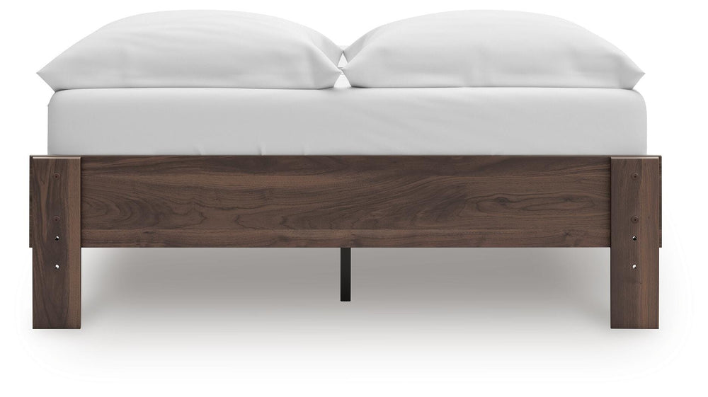 Calverson Full Platform Bed - Light Brown (7)