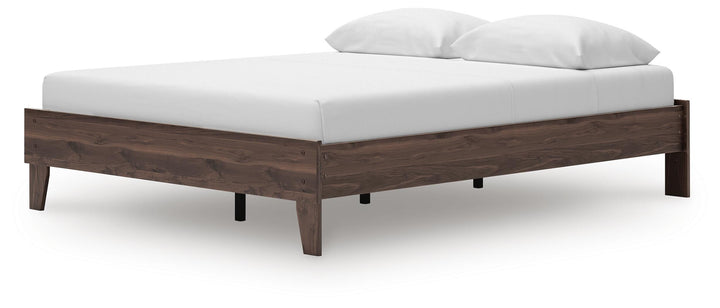 Calverson Queen Platform Bed - Light Brown (5)