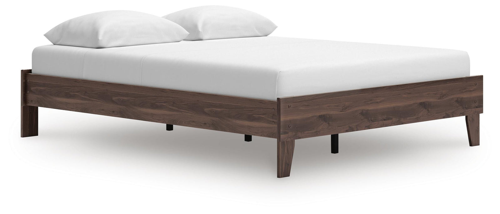 Calverson Queen Platform Bed - Light Brown (1)