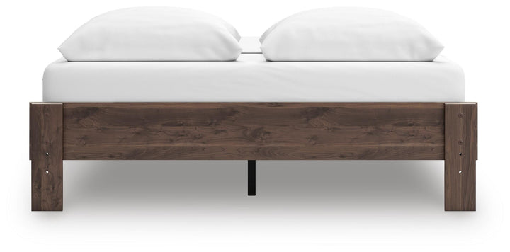 Calverson Queen Platform Bed - Light Brown (7)