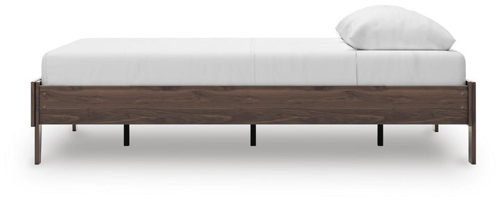 Calverson Queen Platform Bed - Light Brown (8)