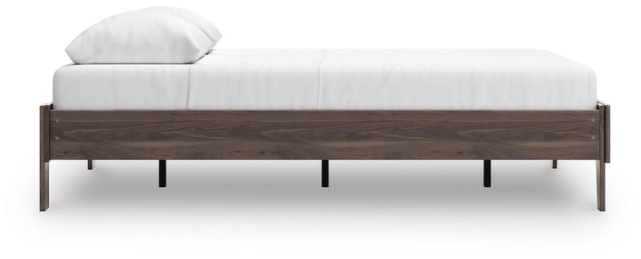 Calverson Queen Platform Bed - Light Brown (6)