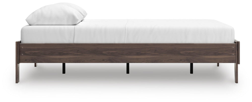 Calverson Queen Platform Bed - Light Brown (6)