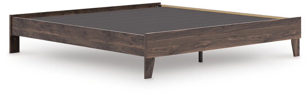 Calverson King Platform Bed - Light Brown (3)