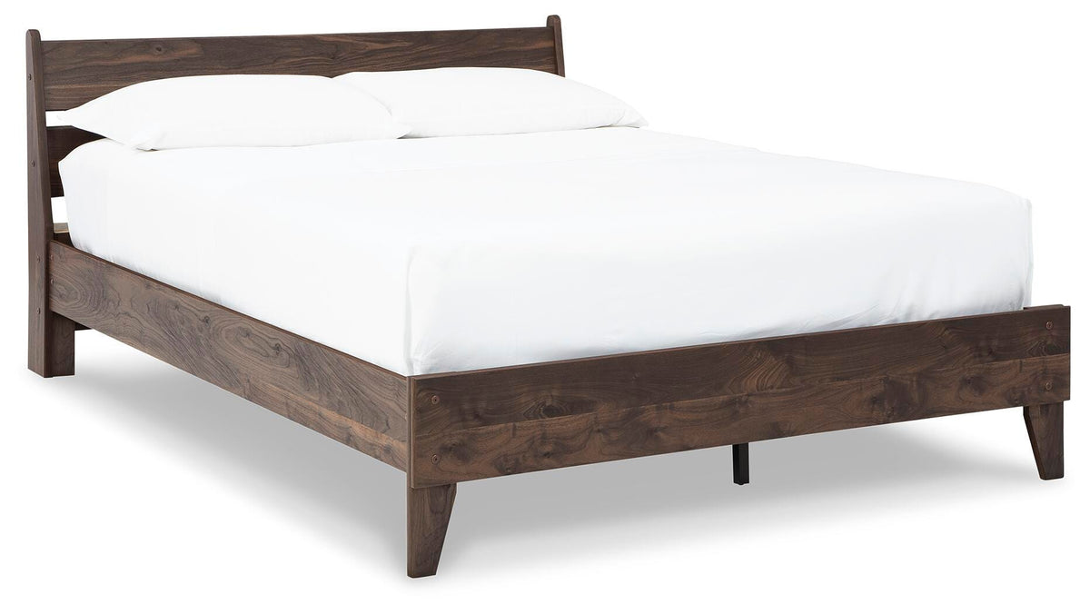 Calverson Full Panel Platform Bed - Mocha (1)