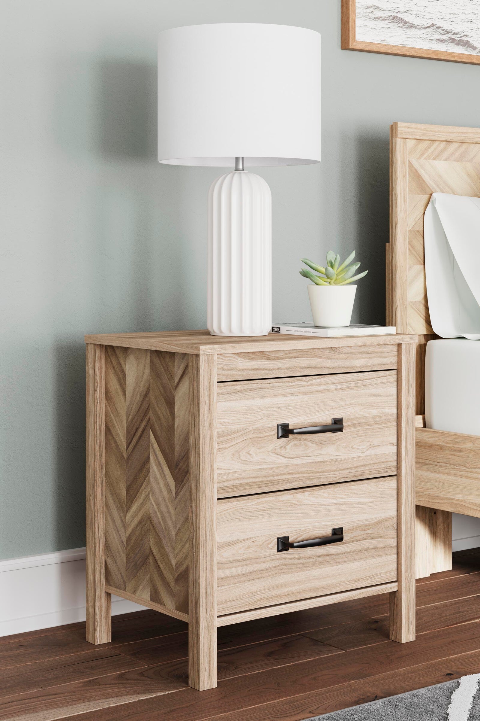 Battelle Nightstand - Light Brown (2)