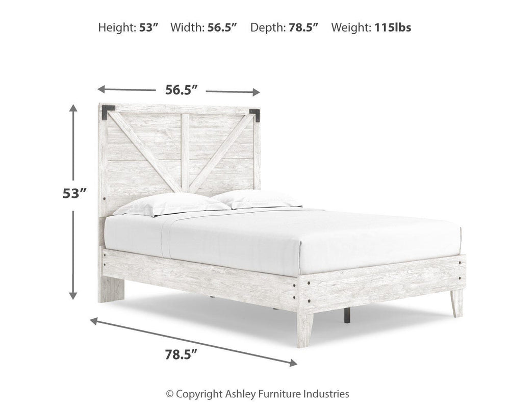 Shawburn Full Panel Bed with Chest - White/Brown (13)