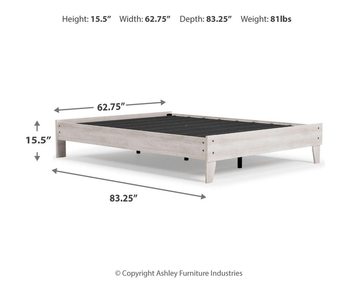 Shawburn Queen Platform Bed - White (5)