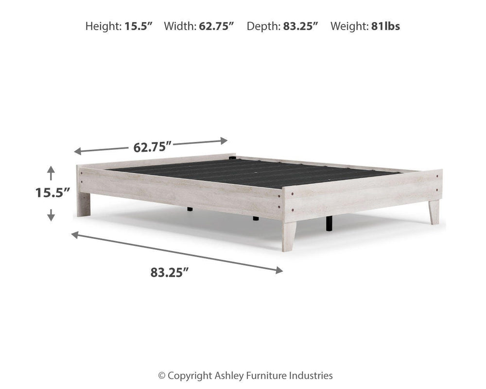 Shawburn Queen Platform Bed - White (5)