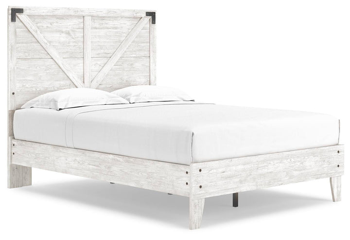 Shawburn Full Panel Bed with Chest - White/Brown (3)