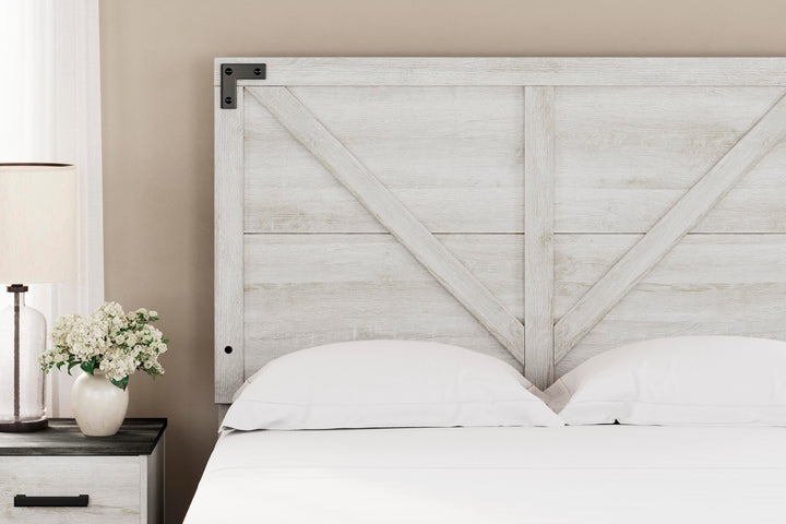 Shawburn Full Panel Bed with Chest - White/Brown (15)