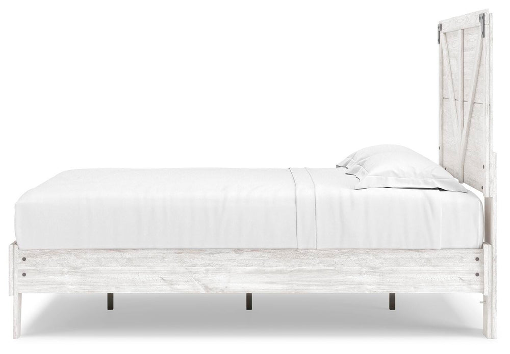 Shawburn Full Panel Bed with Chest - White/Brown (5)
