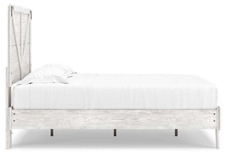 Shawburn Full Panel Bed with Chest - White/Brown (4)