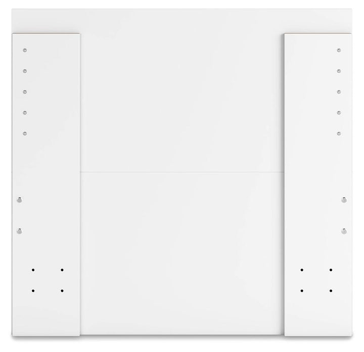 Onita Twin Panel Platform Bed with 1 Side Storage - White (7)