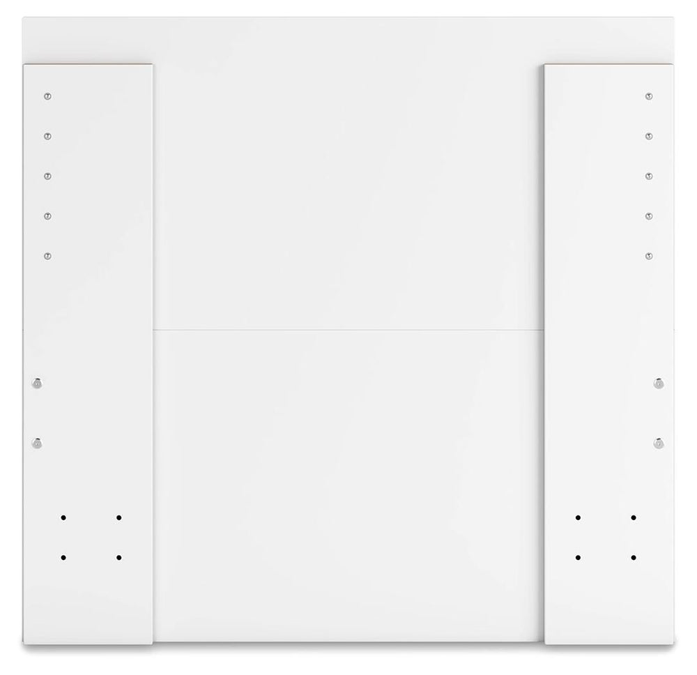 Onita Twin Panel Platform Bed with 1 Side Storage - White (7)