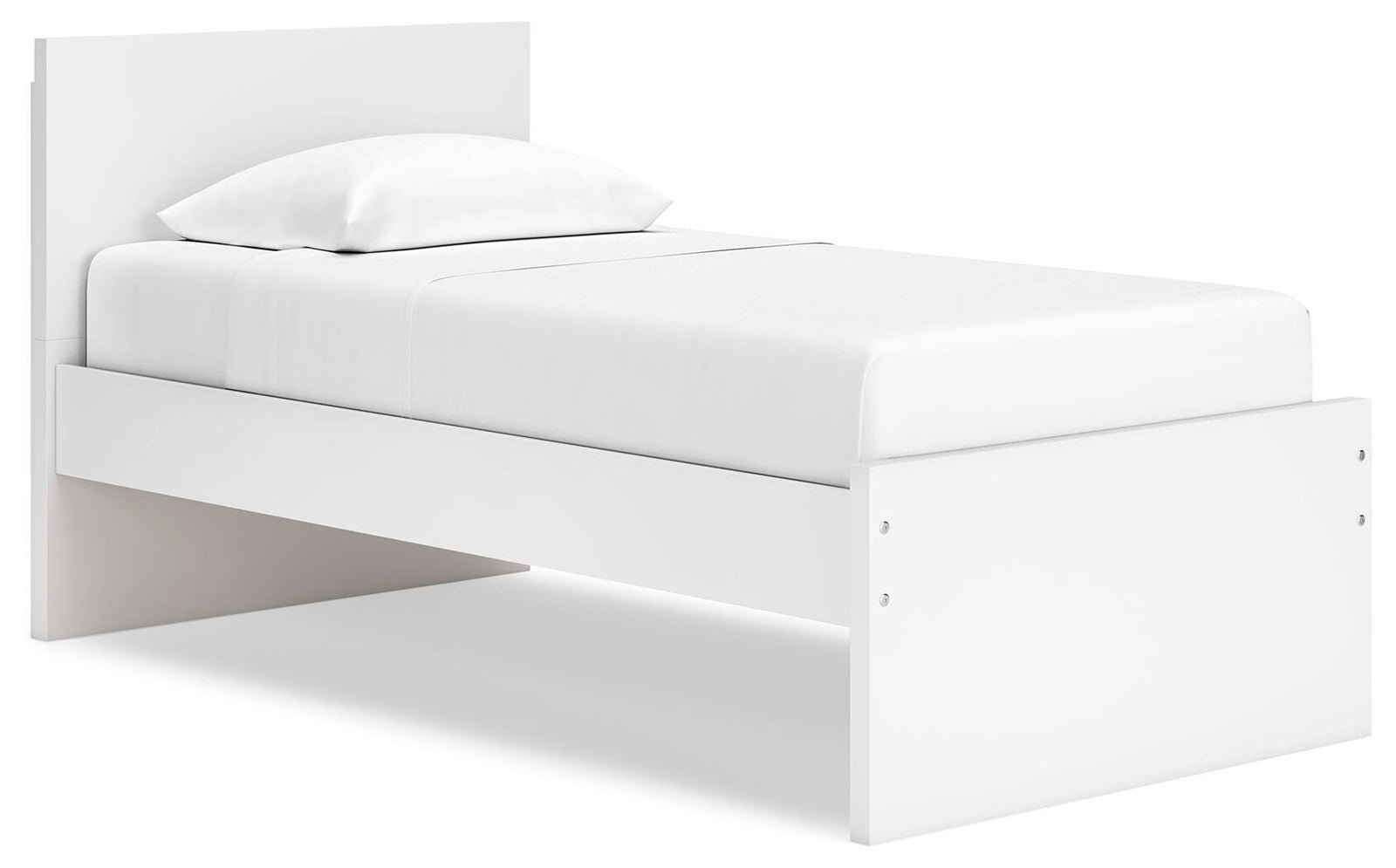 Onita Twin Panel Platform Bed - White (1)