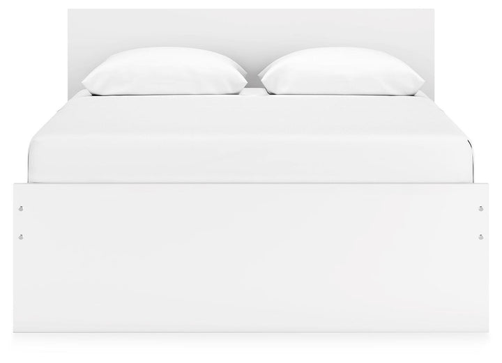 Onita Queen Panel Platform Bed with 1 Side Storage - White (6)