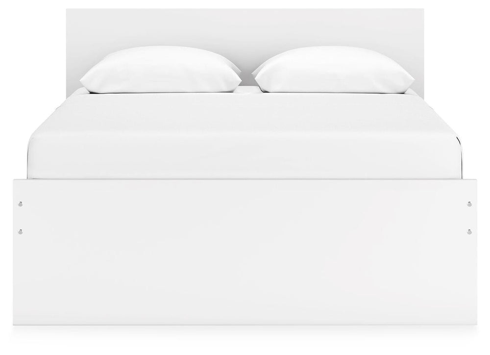 Onita Queen Panel Platform Bed with 1 Side Storage - White (6)