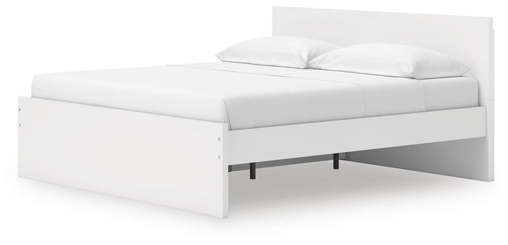 Onita King Panel Platform Bed with Storage - White (6)