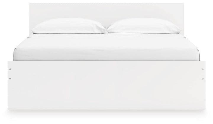 Onita King Panel Platform Bed with Storage - White (5)