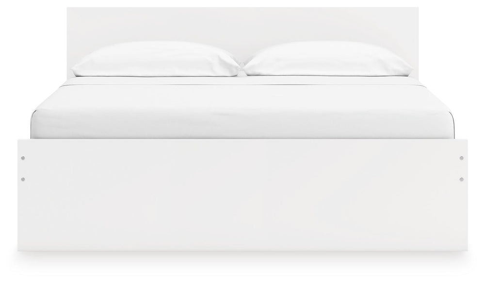 Onita King Panel Platform Bed with Storage - White (5)
