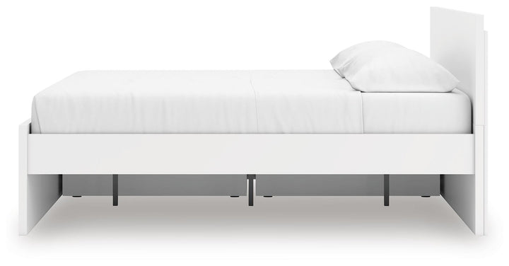 Onita King Panel Platform Bed with Storage - White (9)