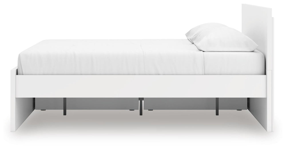 Onita King Panel Platform Bed with Storage - White (9)