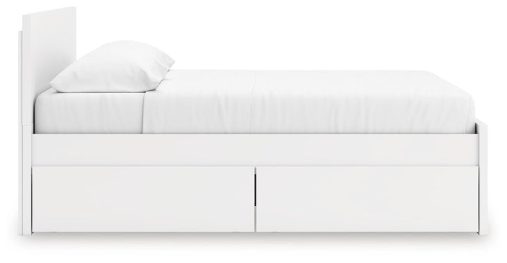 Onita King Panel Platform Bed with Storage - White (7)