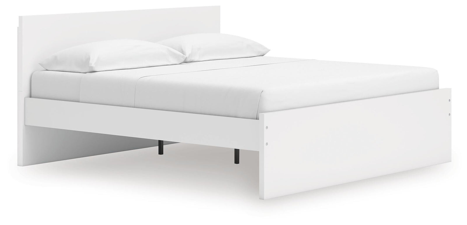 Onita King Panel Platform Bed - White (1)