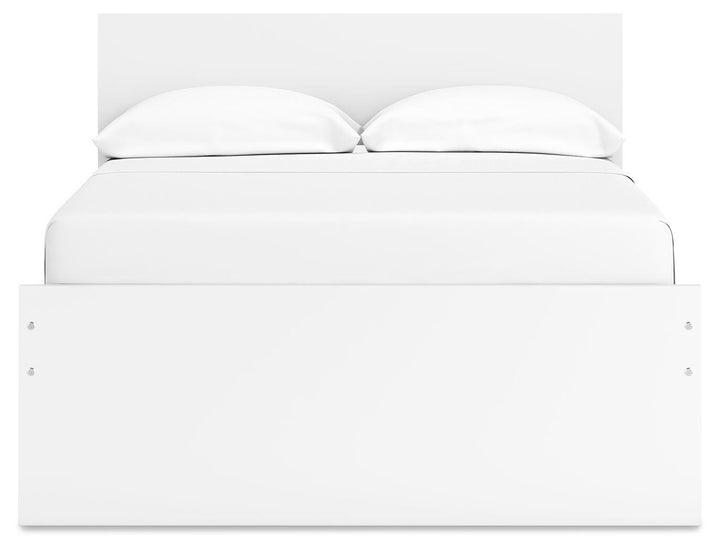 Onita Full Panel Platform Bed with 2 Side Storage - White (6)