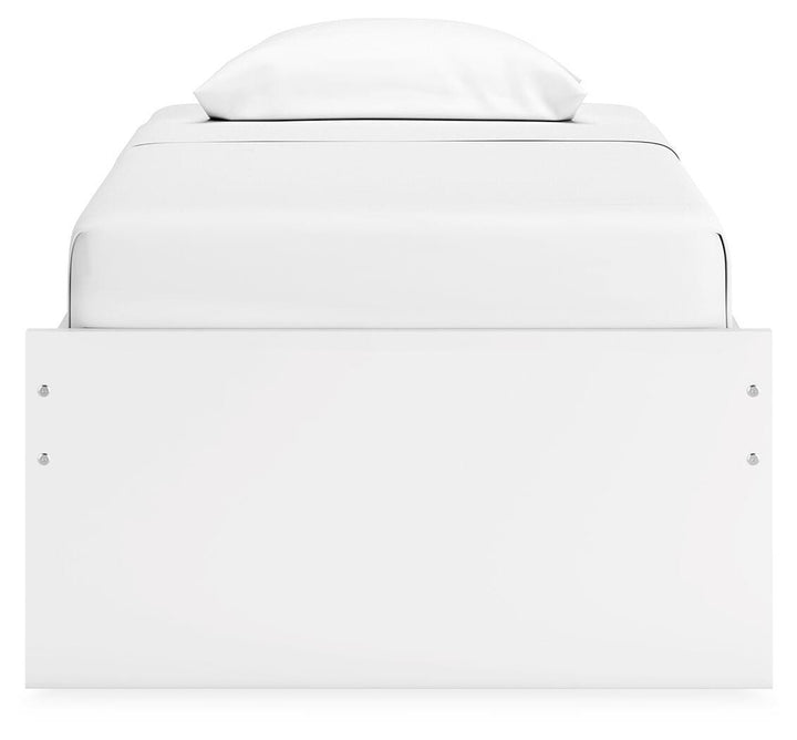 Onita Twin Platform Bed with 1 Side Storage - White (6)