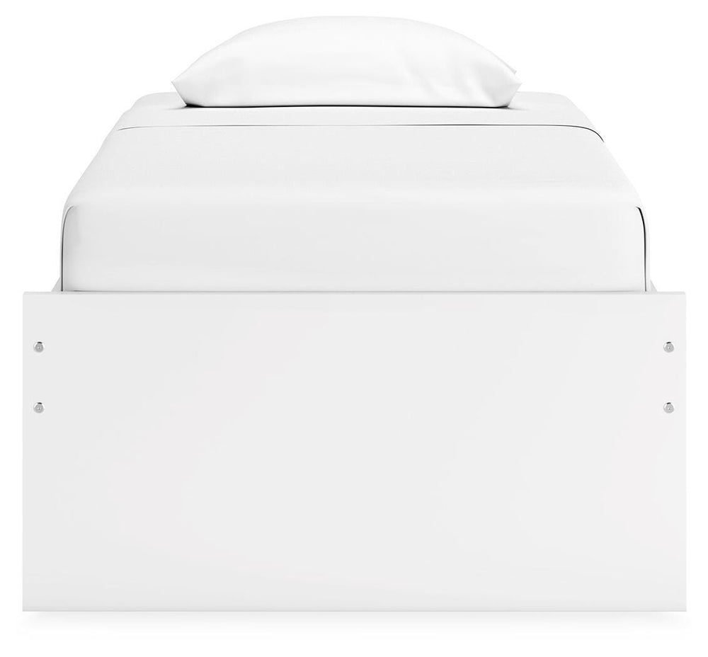 Onita Twin Platform Bed with 1 Side Storage - White (6)