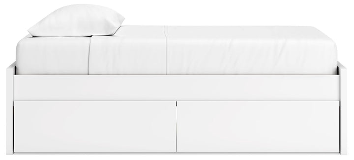 Onita Twin Platform Bed with 1 Side Storage - White (9)