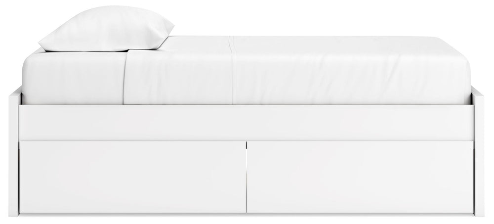 Onita Twin Platform Bed with 1 Side Storage - White (9)