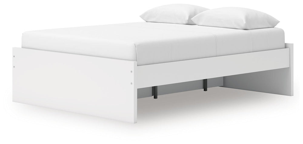 Onita Queen Platform Bed with 1 Side Storage - White (6)