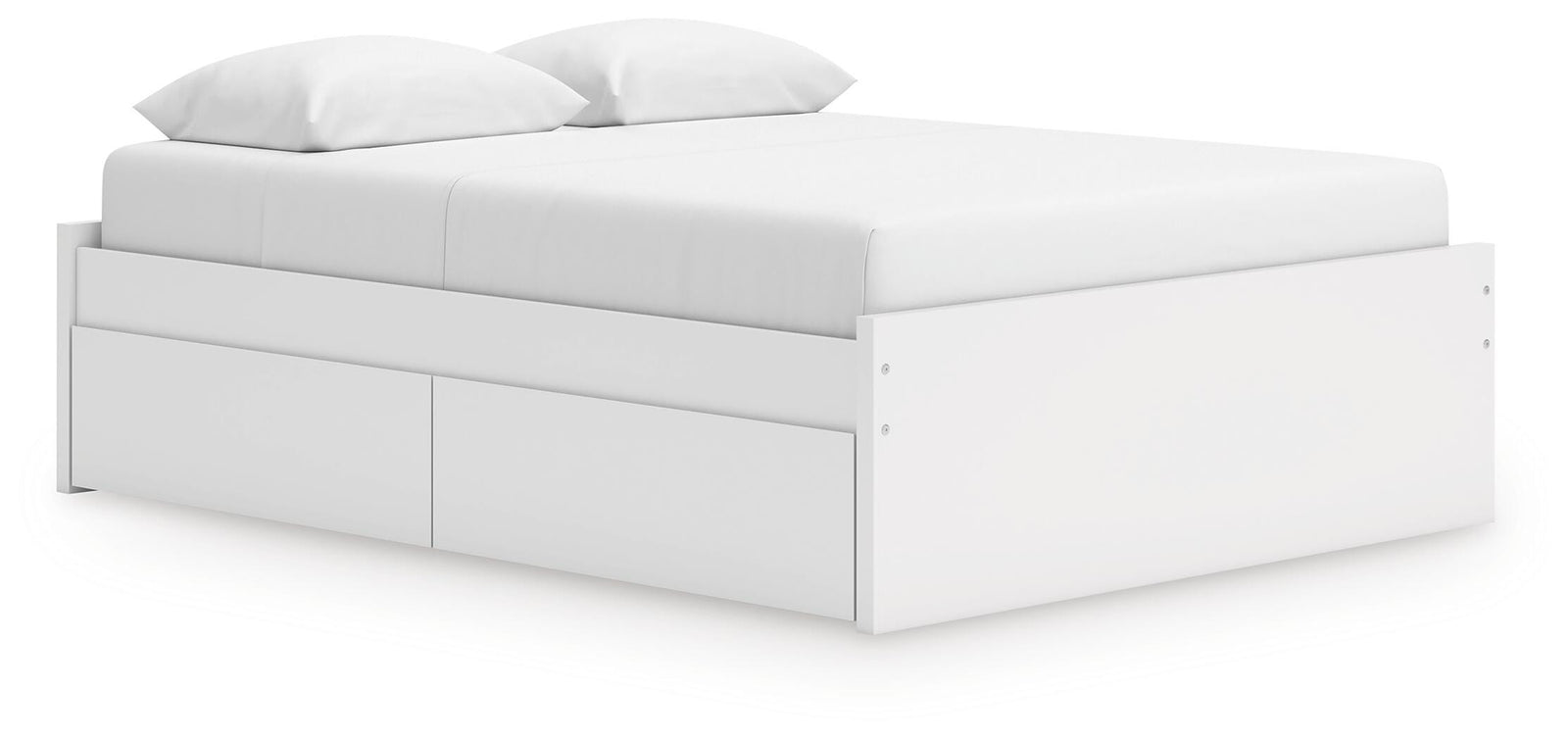 Onita Queen Platform Bed with 1 Side Storage - White (1)
