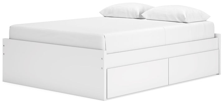 Onita Queen Platform Bed with 2 Side Storage - White (4)