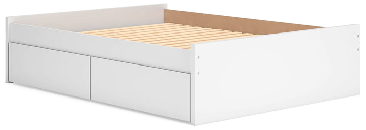 Onita Queen Platform Bed with 2 Side Storage - White (3)